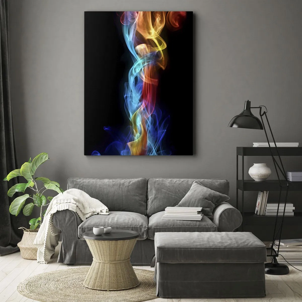 Canvastavla - Bild på duk - Dimmas regnbågsdans - 50x70 cm