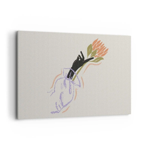 Canvastavla - Bild på duk - En systerlig beröring - 120x80 cm