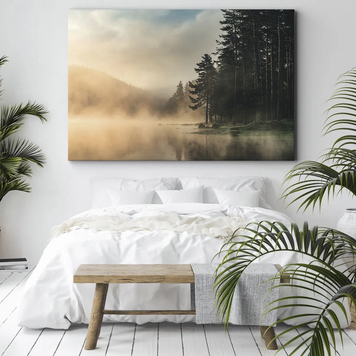 Canvastavla - Bild på duk - Dagen föds - 120x80 cm