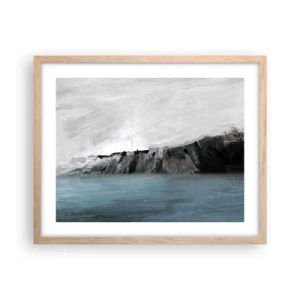 Affisch i ram av ljusek - Vatten - jord: en krock mellan elementen - 50x40 cm