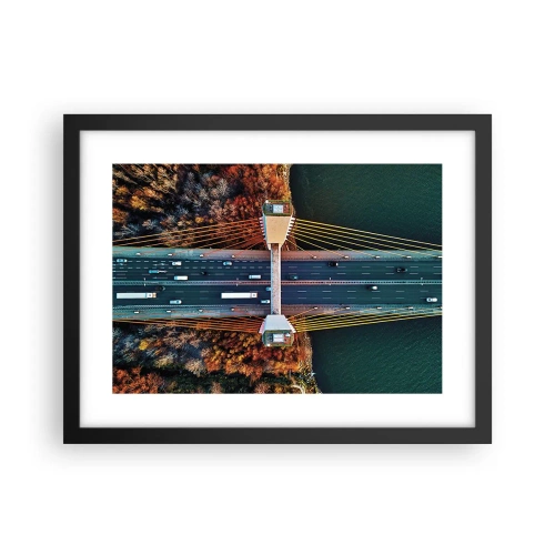 Affisch i svart ram - Bortom vatten, bortom skog - 40x30 cm