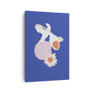 Canvastavla - Bild på duk - Sammansättning av blommor och knoppar - 70x100 cm