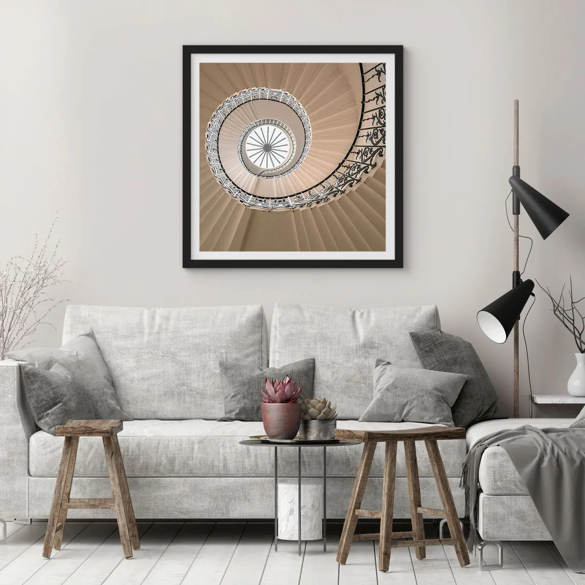 Affisch i svart ram - I musslans mitt - 50x50 cm