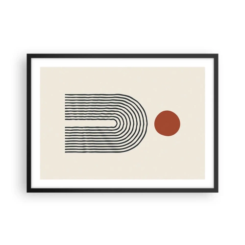 Affisch i svart ram - Formernas och färgernas magnetism - 70x50 cm