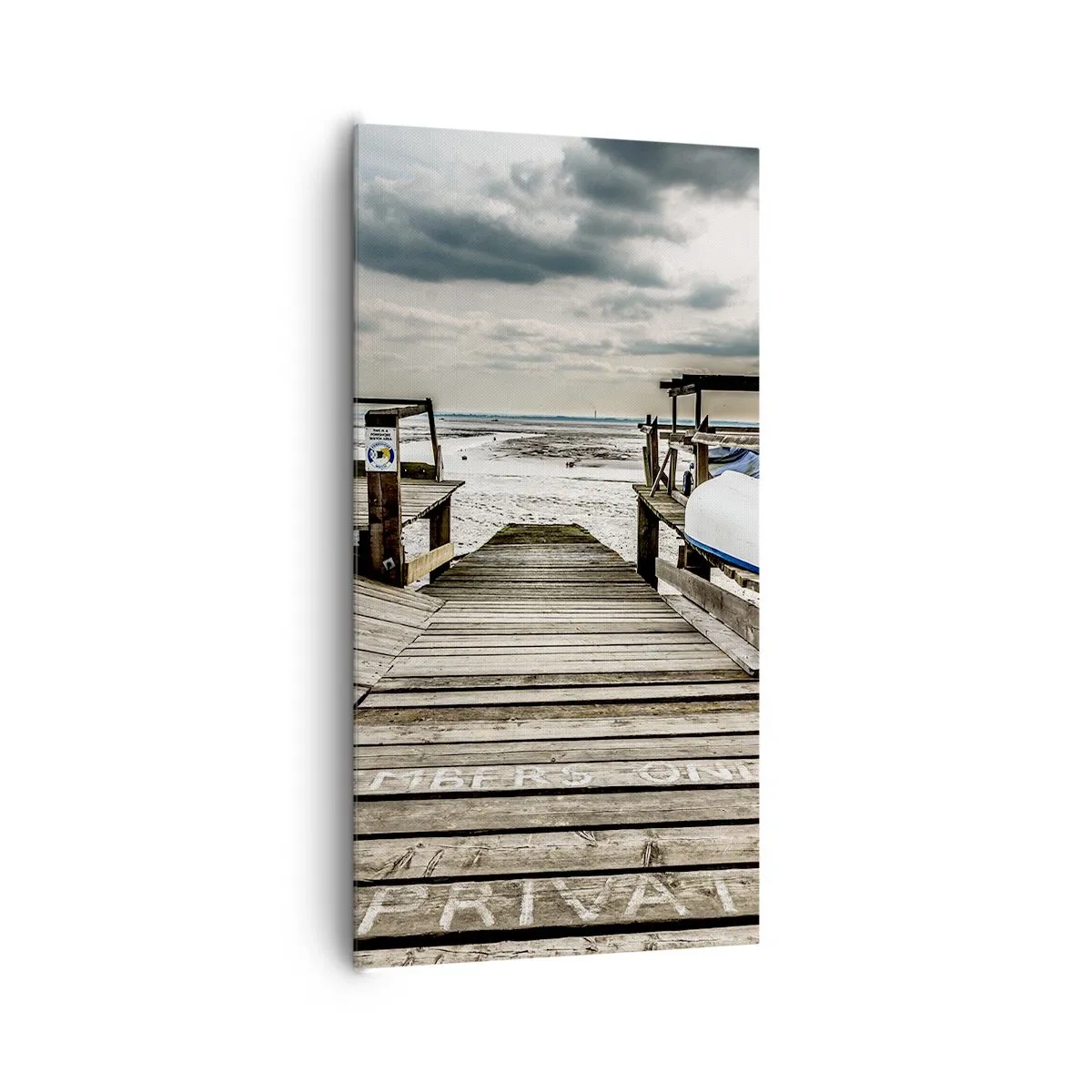 Canvastavla - Bild på duk - Stranden i norr - 65x120 cm