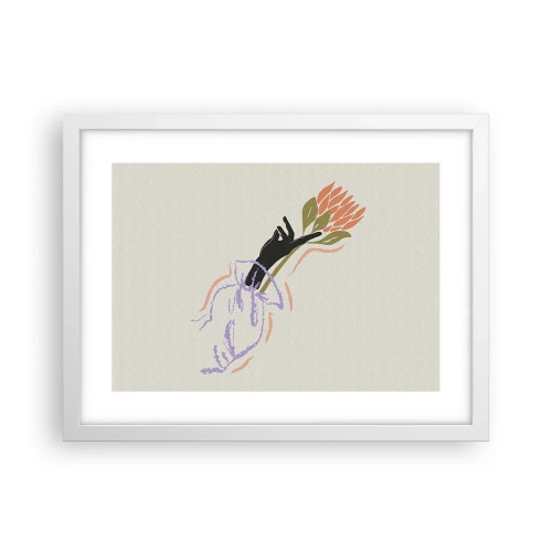 Affisch i vit ram - En systerlig beröring - 40x30 cm