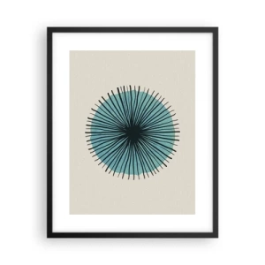 Affisch i svart ram - Radier mot blått - 40x50 cm