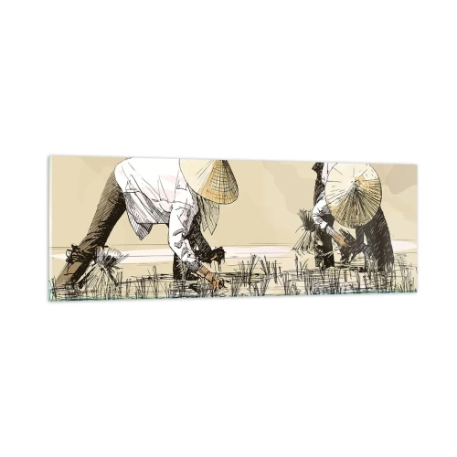 Glastavla - Bild på glas - Lyckad skörd - 90x30 cm