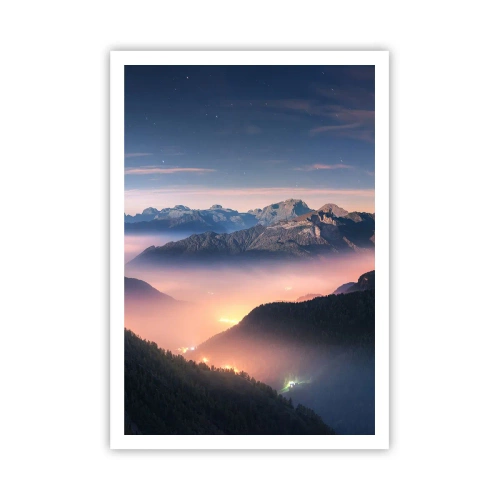 Affisch - Ljus i dalarna - 70x100 cm