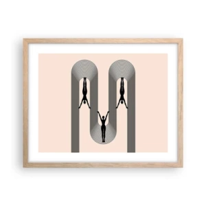 Affisch i ram av ljusek - Upp och ner - 50x40 cm