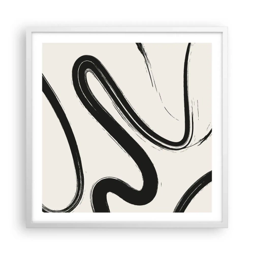 Affisch i vit ram - Svart och vit elegans - 60x60 cm