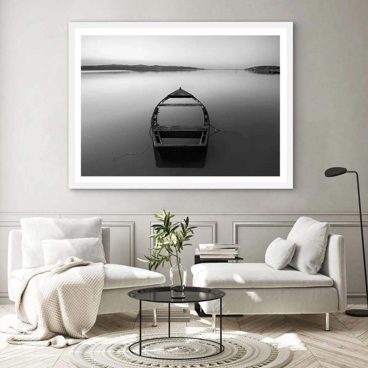 Affisch i vit ram - Längtan och melankoli - 100x70 cm