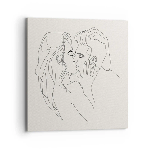 Canvastavla - Bild på duk - I kärlekens famn - 70x70 cm