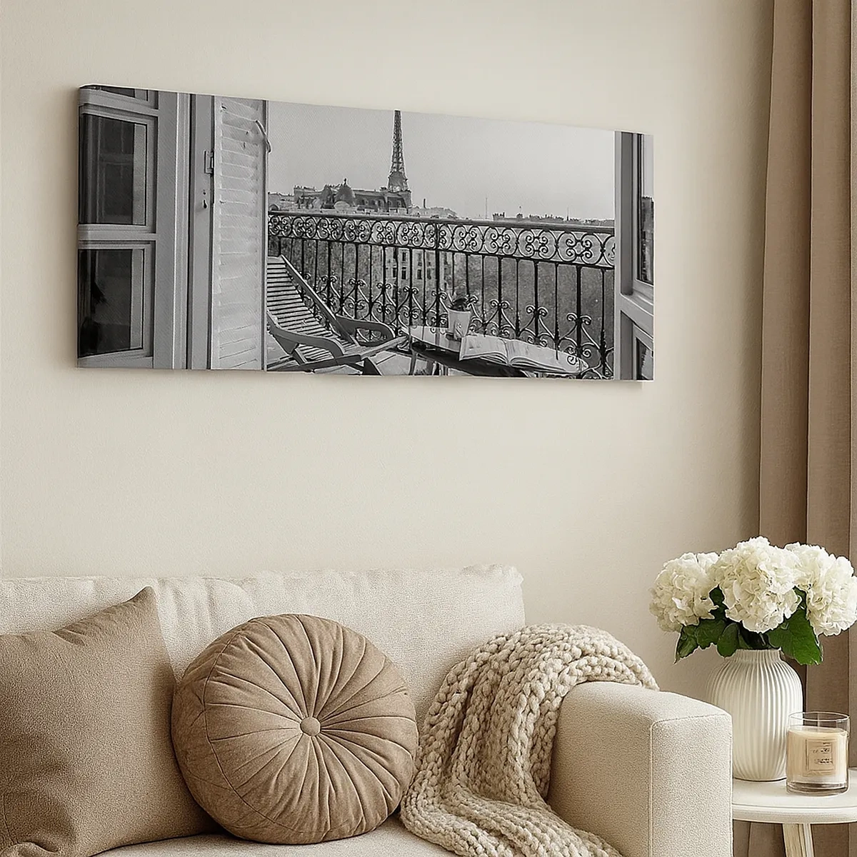 Canvastavla - Bild på duk - En eftermiddag i Paris - 30x30 cm