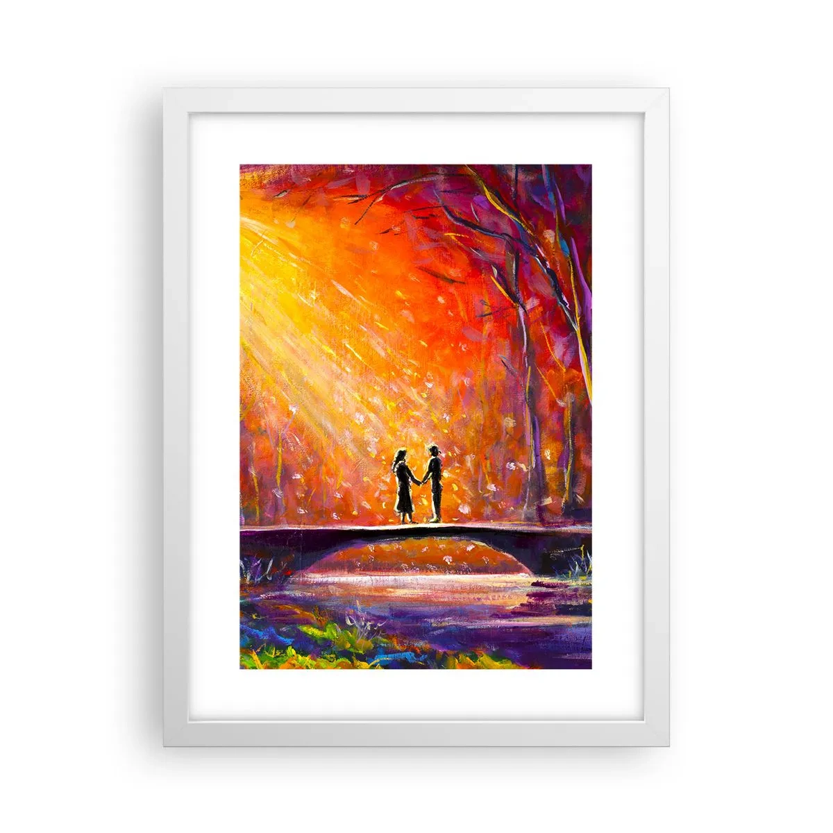 Affisch i vit ram - Himlen älskar också dem - 30x40 cm