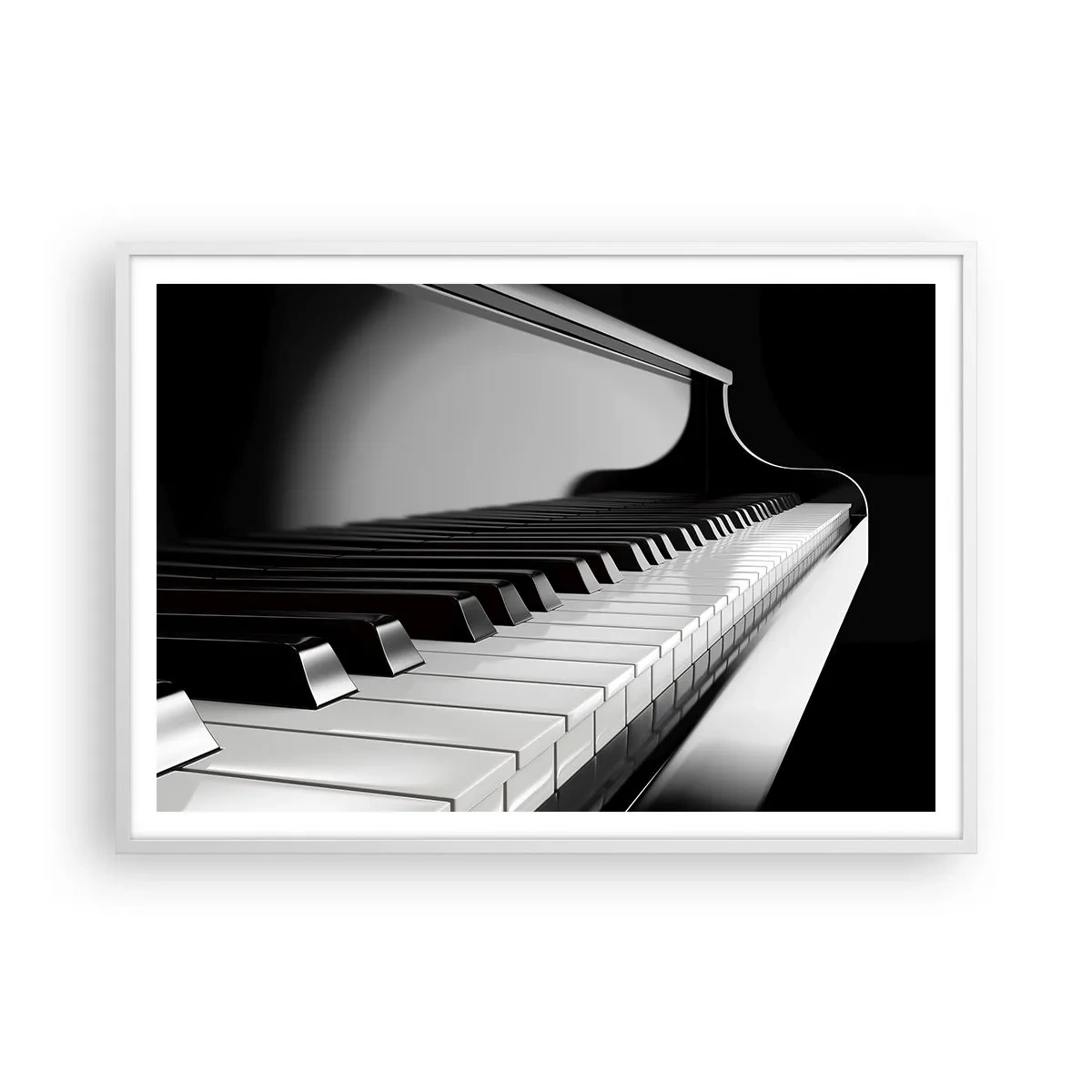 Affisch i vit ram - Harmoni av former och färger - 100x70 cm