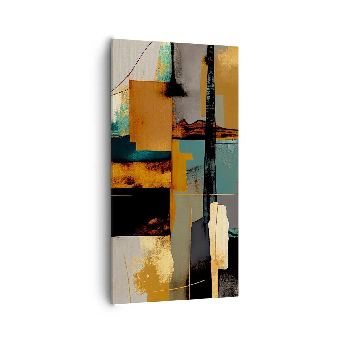 Canvastavla - Bild på duk - Abstraktion - ljus och skugga - 65x120 cm