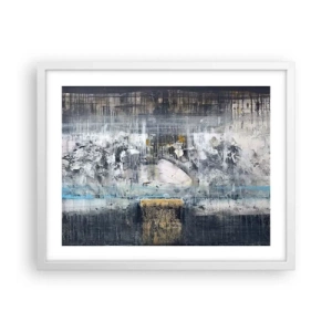 Affisch i vit ram - På is och klumpar - 50x40 cm