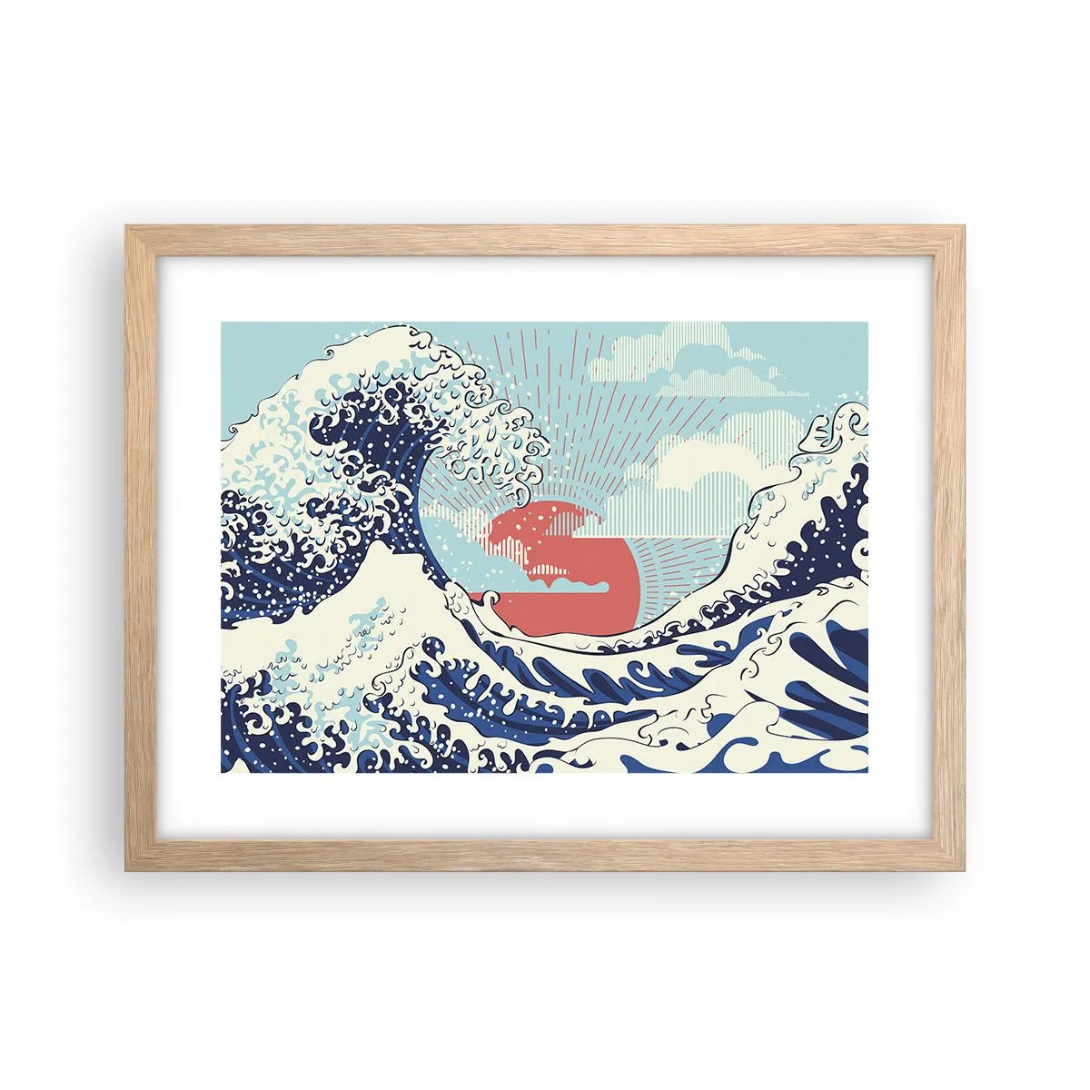 Affisch i ram av ljusek - Ur japanska inspirationer - 40x30 cm