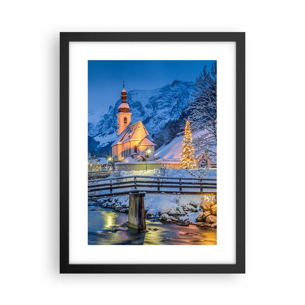 Affisch i svart ram - Julens anda - 30x40 cm