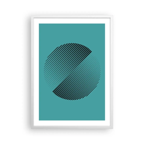 Affisch i vit ram - Cirkeln - en geometrisk variation - 50x70 cm