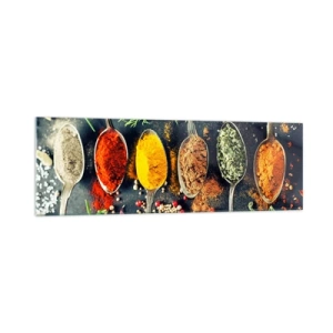Glastavla - Bild på glas - Kulinarisk magi - 160x50 cm