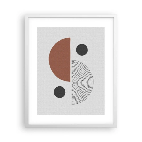 Affisch i vit ram - Hjulets perfektion - 40x50 cm