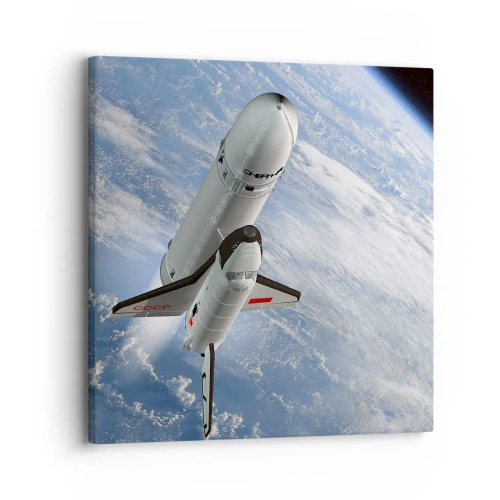 Canvastavla - Bild på duk - Rymdfärd - 30x30 cm
