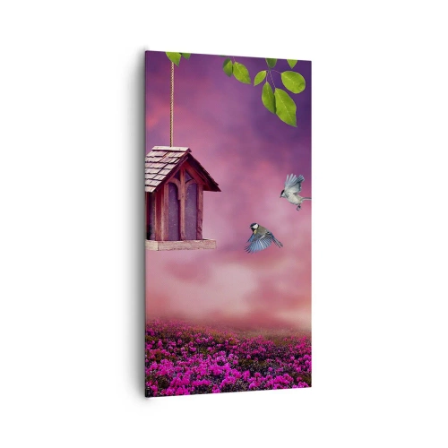 Canvastavla - Bild på duk - Inbjudan till middag - 65x120 cm