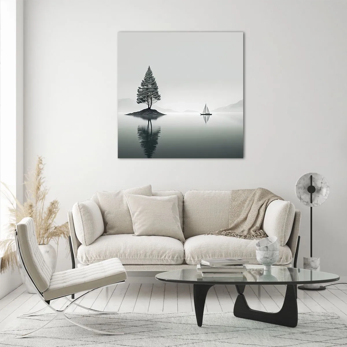 Glastavla - Bild på glas - En dröm - 70x70 cm