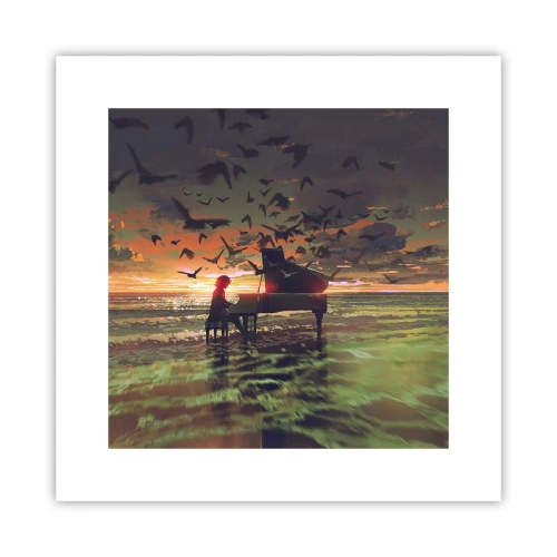 Affisch - Konsert för piano och vågor - 30x30 cm