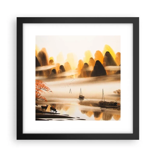 Affisch i svart ram - Längre bort än Fjärran Östern - 30x30 cm