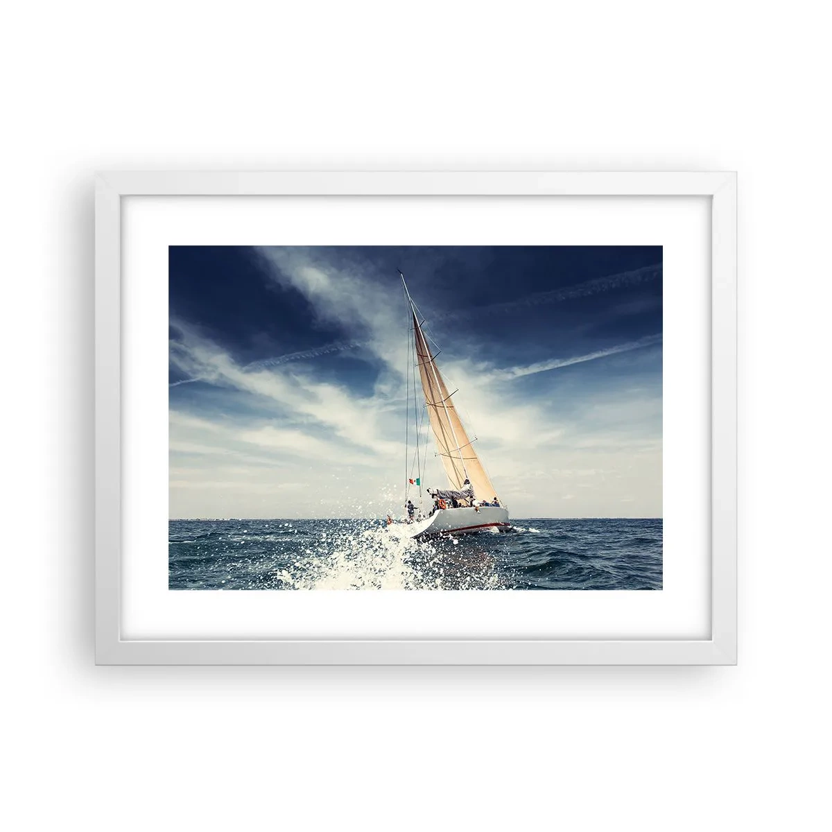 Affisch i vit ram - De hinner inte ikapp oss! - 40x30 cm