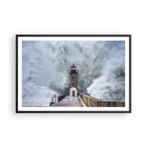 Affisch i svart ram - Vattnets vrål, vindens skrik  - 91x61 cm