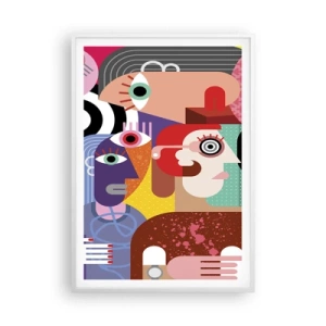 Affisch i vit ram - Vi är från Picasso - 70x100 cm