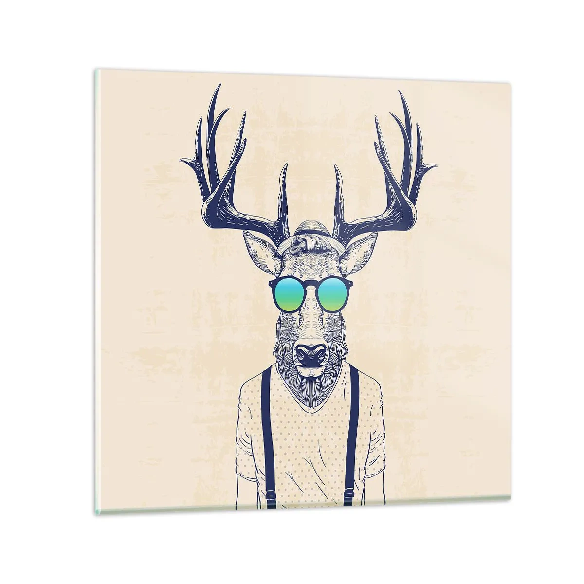 Glastavla - Bild på glas - Och vem väntade du på? - 50x50 cm