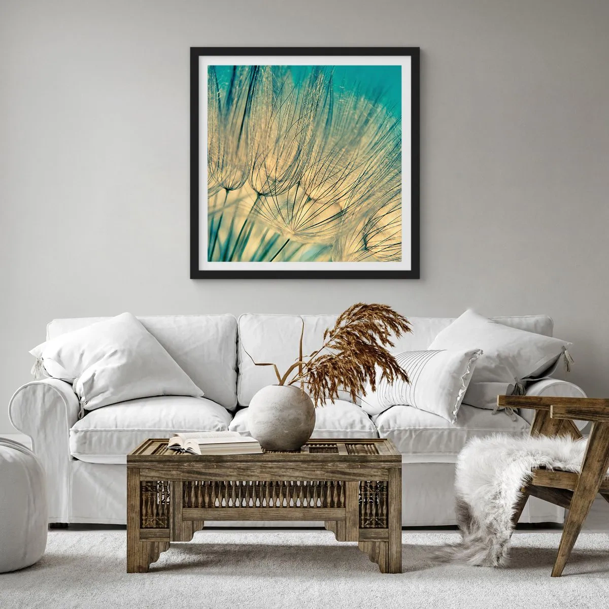 Affisch i svart ram - I väntan på vinden - 30x30 cm