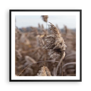 Affisch i svart ram - Dags att flyga bort med vinden - 60x60 cm