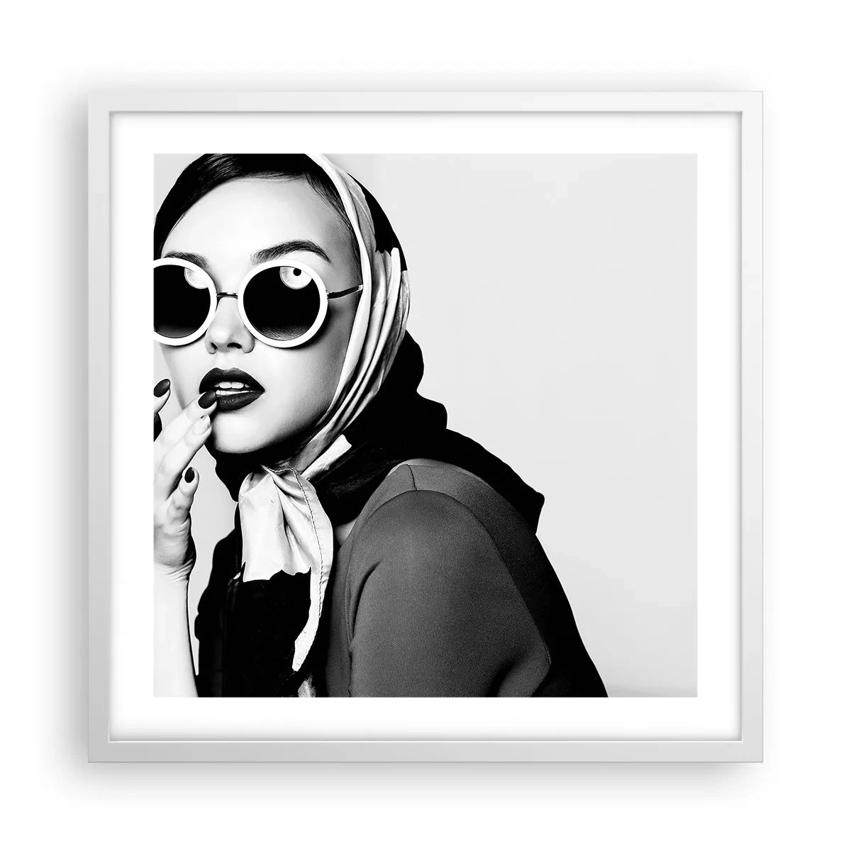 Affisch i vit ram - Hälsningar från 60-talet - 50x50 cm