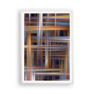 Affisch i vit ram - Vävd av ljus - 70x100 cm