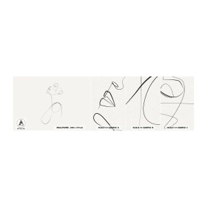 Fototapet Prov Standard Eco - Förvirrad i drömmarna - Kvinna, Grafik, Bit - 100x30 cm