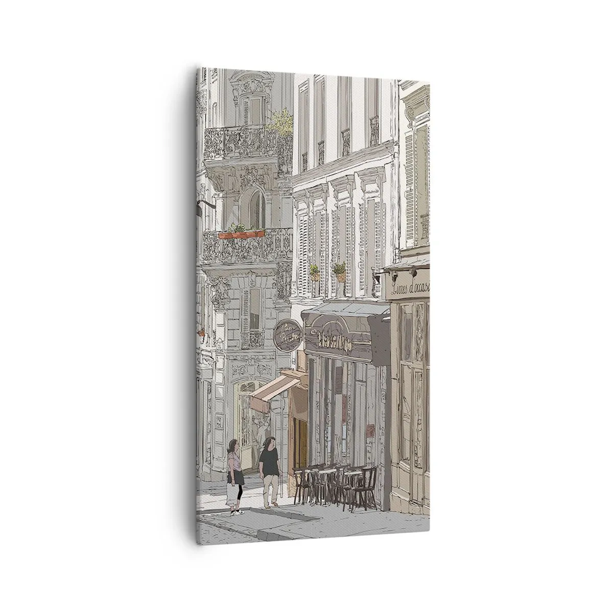 Canvastavla - Bild på duk - Stadens nöjen - 55x100 cm