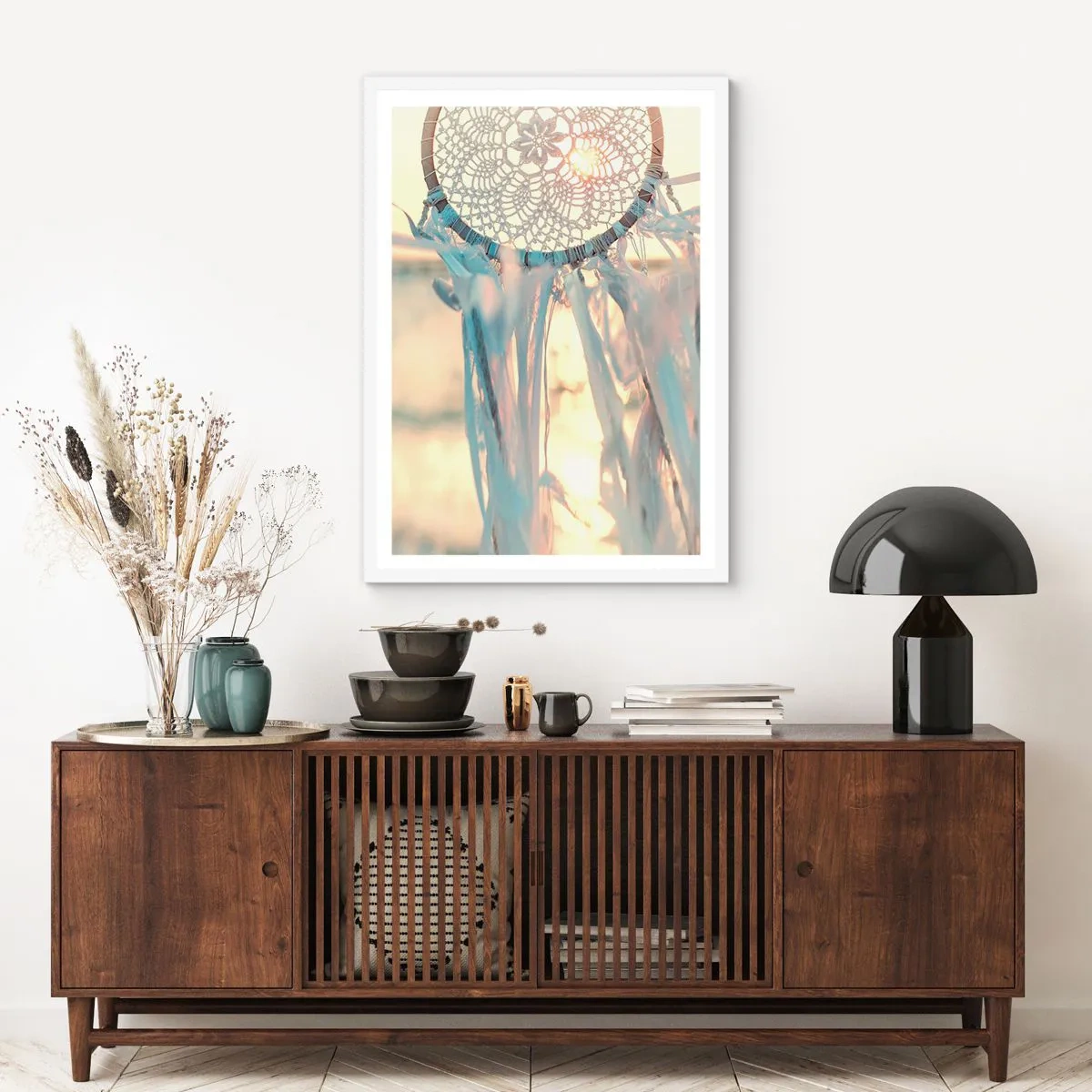 Affisch i vit ram - Spetstotem - 70x100 cm