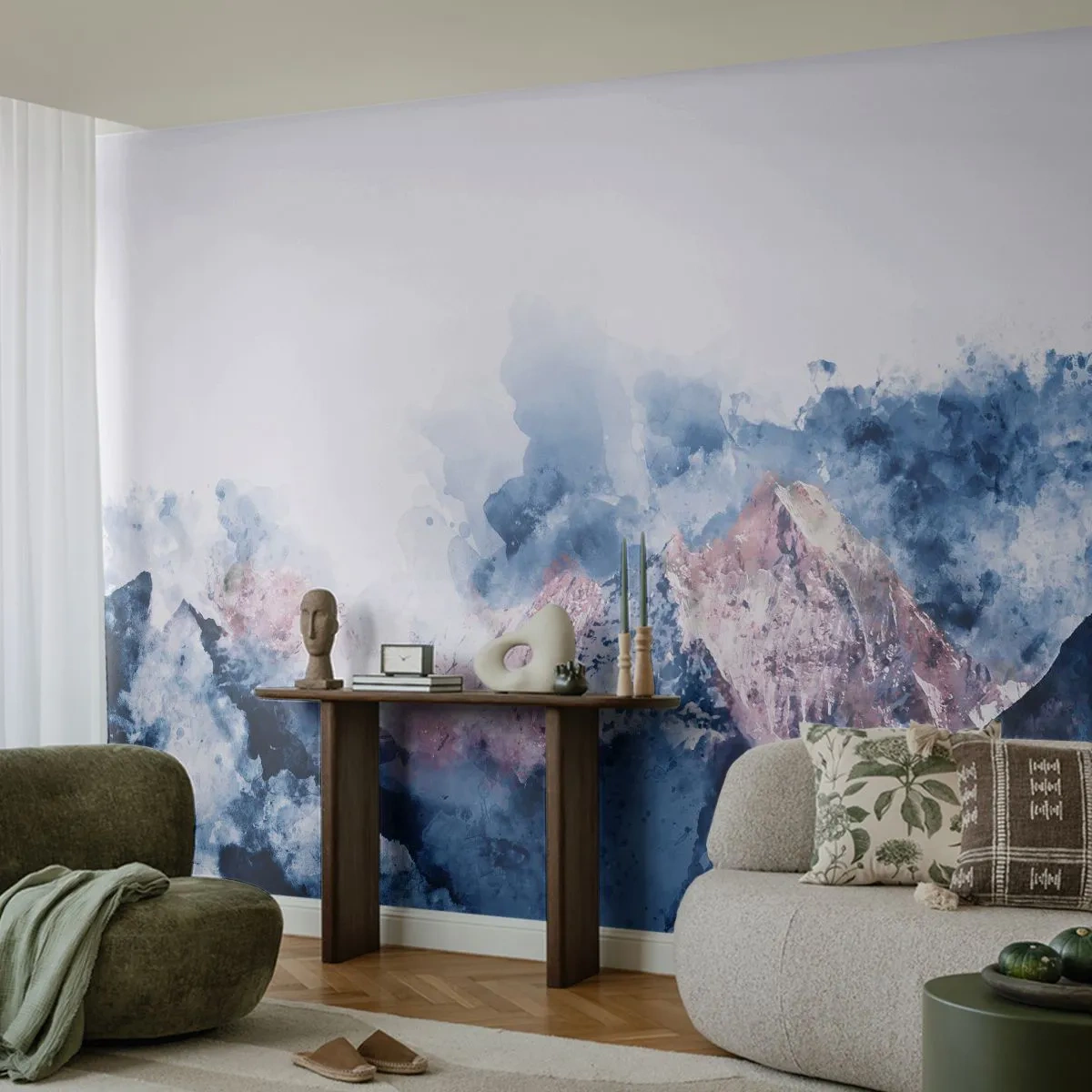 Självhäftande Fototapet Deluxe Sticker - Det är toppen! - Abstraktion, Bit, Berg - 250x175 cm