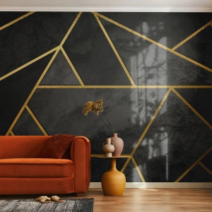 Fototapet Standard Eco - Mörker och sken - Abstraktion, Bit, Modernt mönster - 200x140 cm