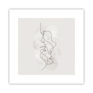 Affisch - Tilltrasslade i famn - 30x30 cm