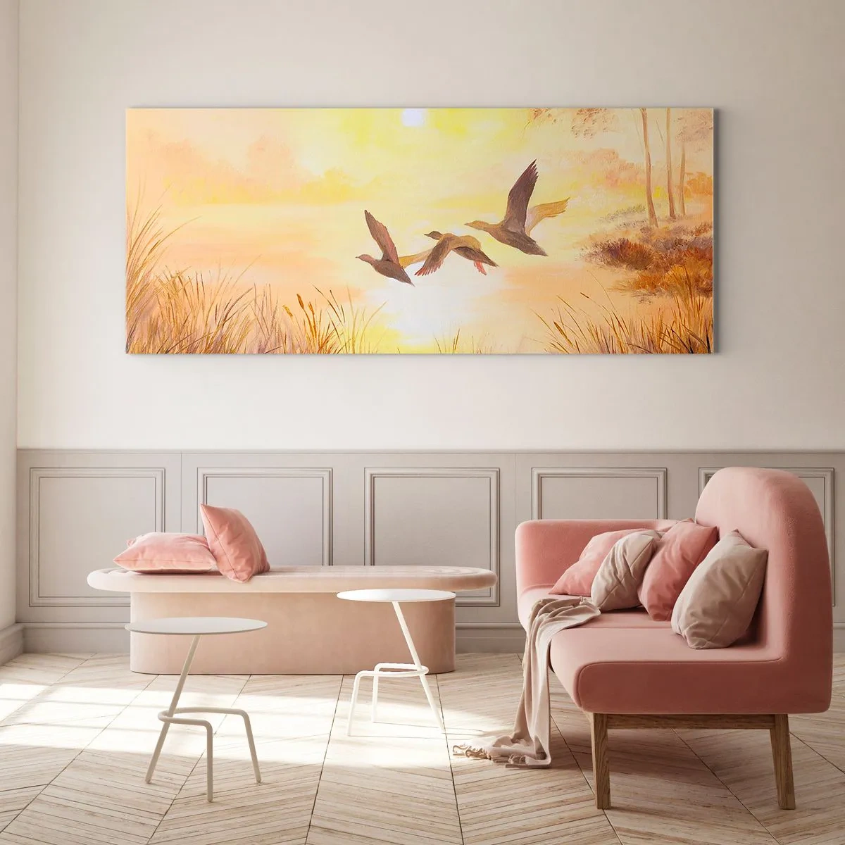 Glastavla - Bild på glas - Början av en lång resa - 120x50 cm