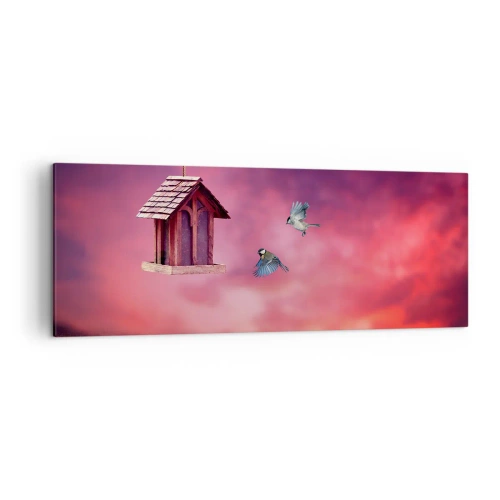 Canvastavla - Bild på duk - Inbjudan till middag - 140x50 cm