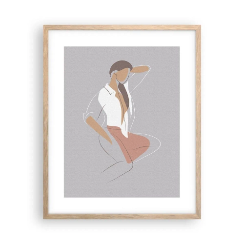 Affisch i ram av ljusek - Charmens kontur - 40x50 cm