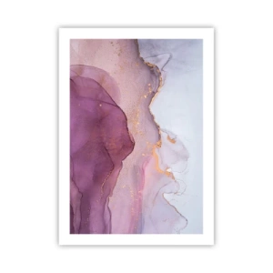 Affisch - Lila och violett vågor - 50x70 cm